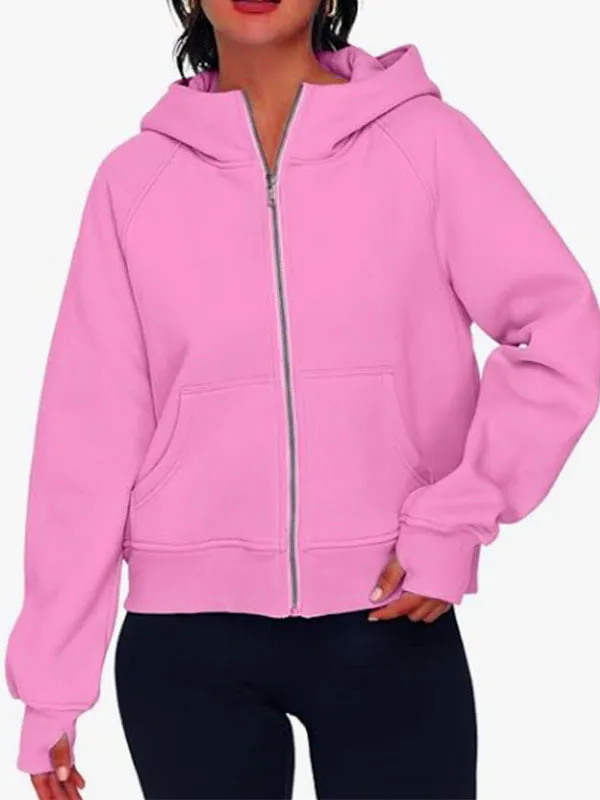 Hooded Zip Front Jacket