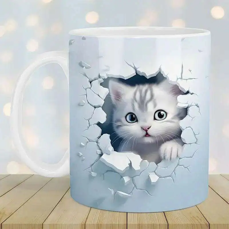Ceramic Cat Drinkware Set