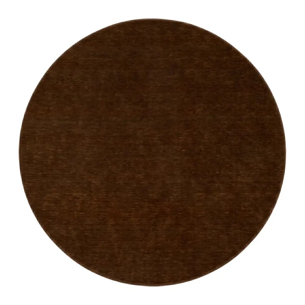 Hand-Loomed Wool Fringe Round Carpet