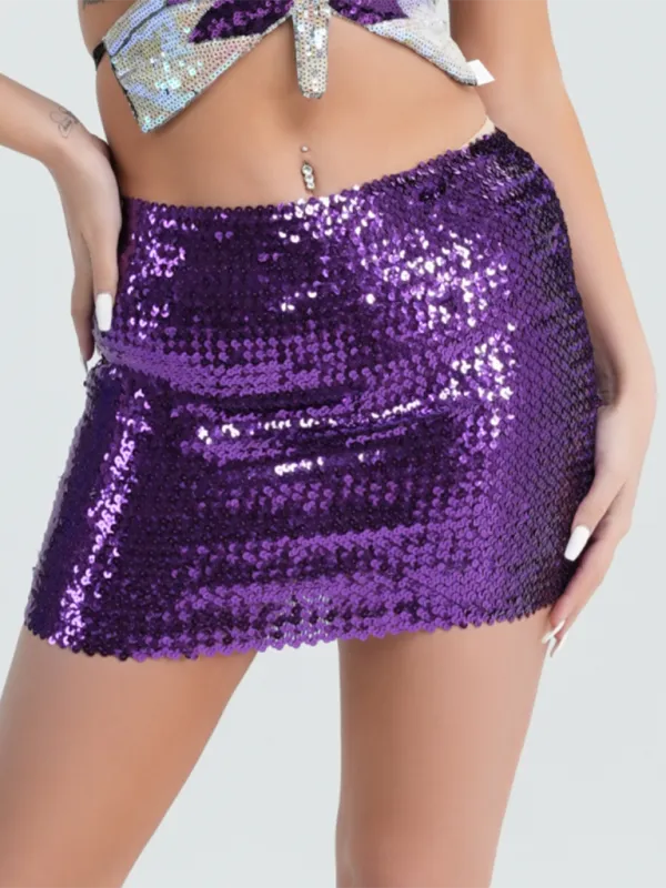 Wearable Knit Sequined Skirt