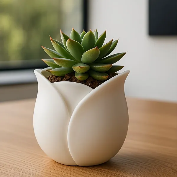 Rose-Shaped Flower Pot