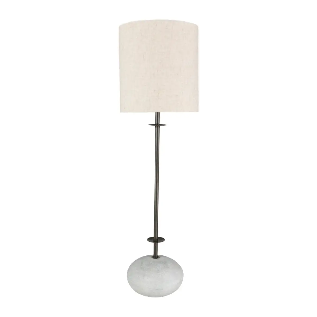 Contemporary Linen-Shade Floor Lamp