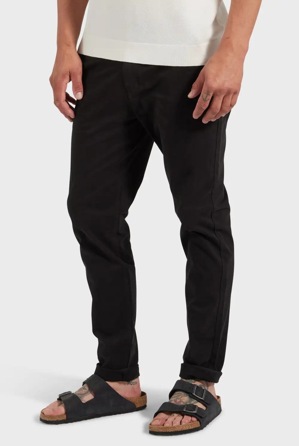 Slim Tapered Stretch Cotton Casual Jogger Pants