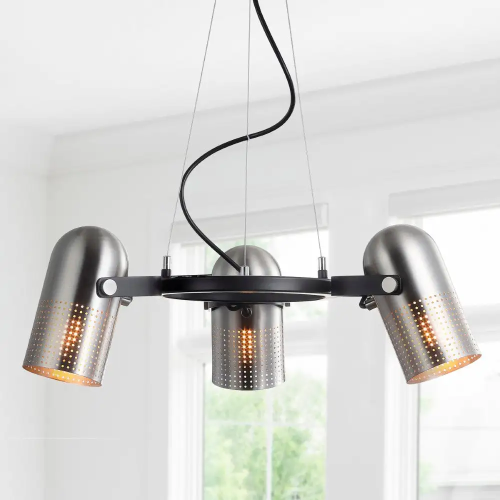 Triple-Light Adjustable Metal LED Chandelier