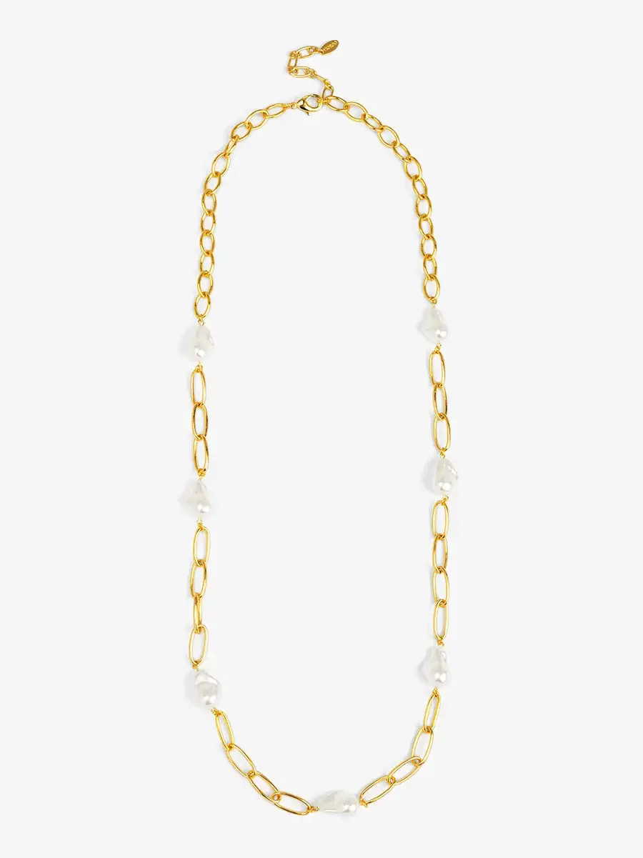 Chain Link Baroque Statement Necklace