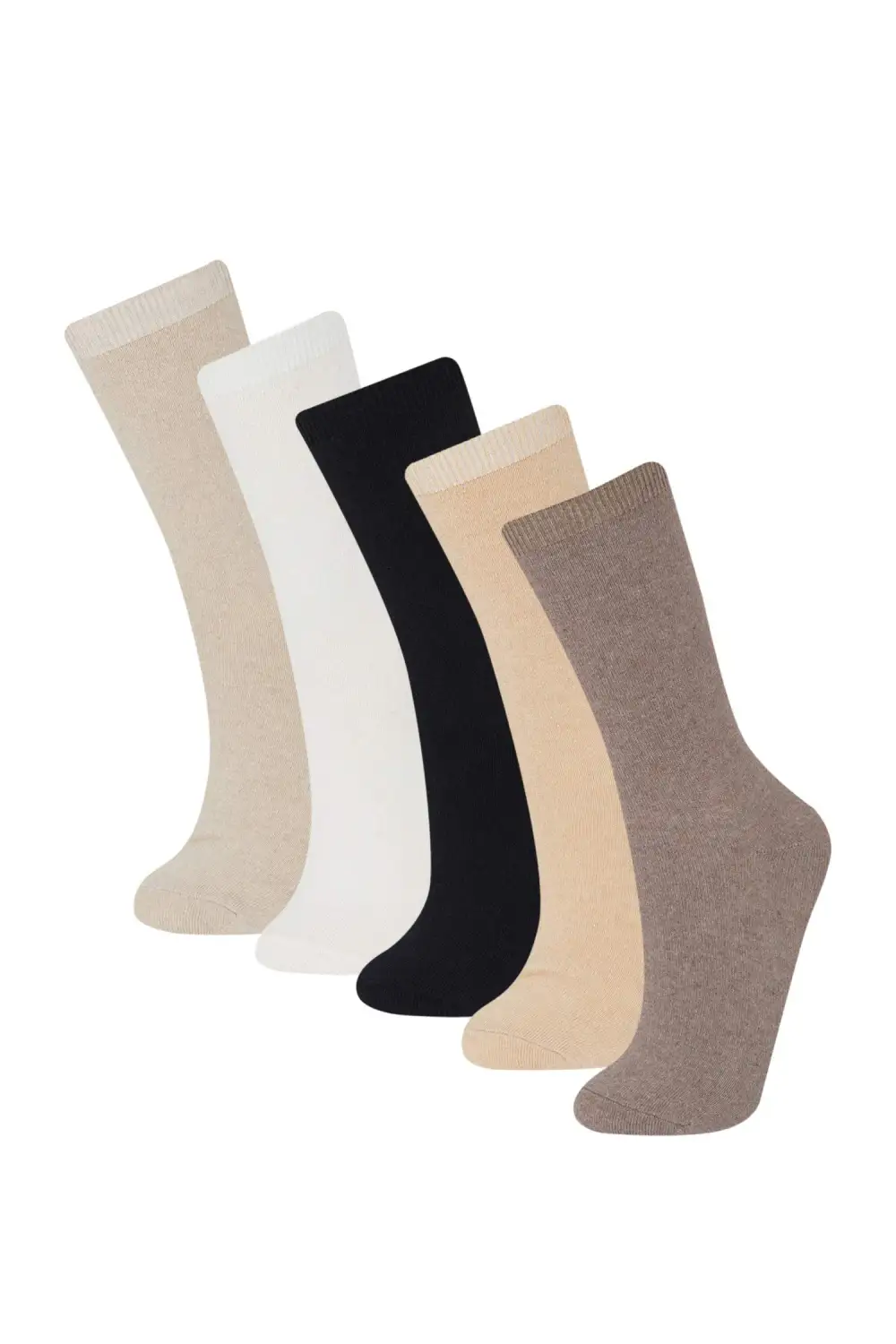 Five Pairs Of Pure Cotton Knee-High Socks