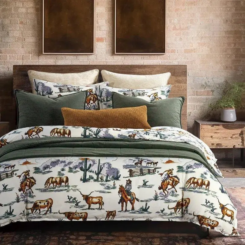 Animal Motif Cotton Duvet Cover Set