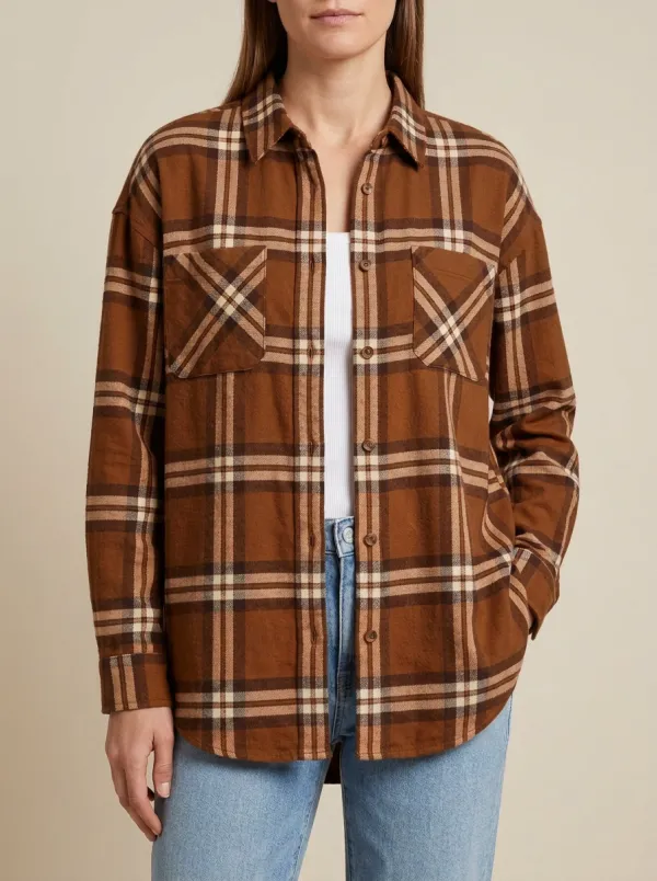 Plaid Checkered Plaid Long-Sleeve Shirt