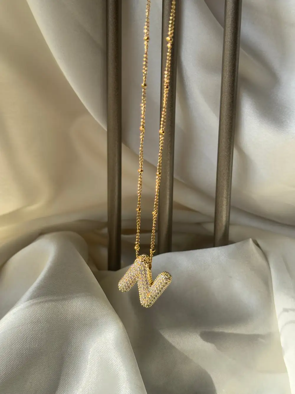 Studded Initial Necklace