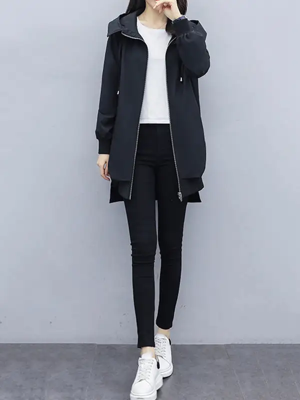 Hooded Zip Front Jacket Essential