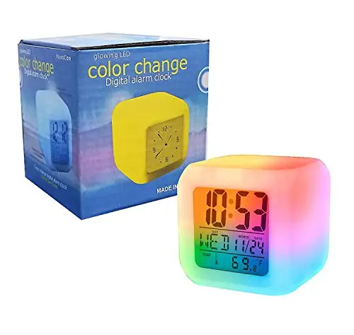 Digital Mini 7 Colours Change Digital Alarm Clock