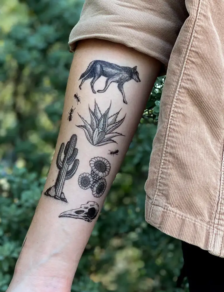Desert Wildlife Temporary Tattoo