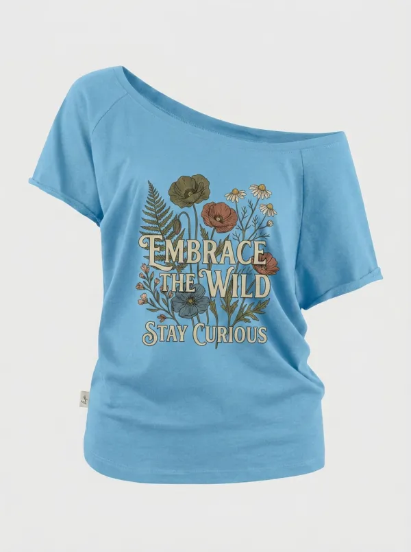 Nature Lover Embrace The Wild Floral Off-Shoulder Top