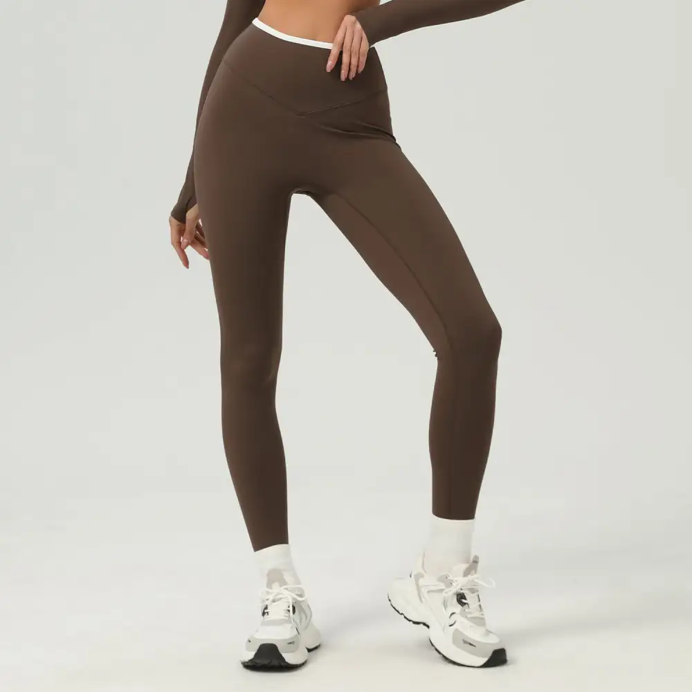 Contrast Waist Trim Leggings