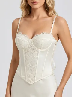 Satin-Look Women's Corset Top