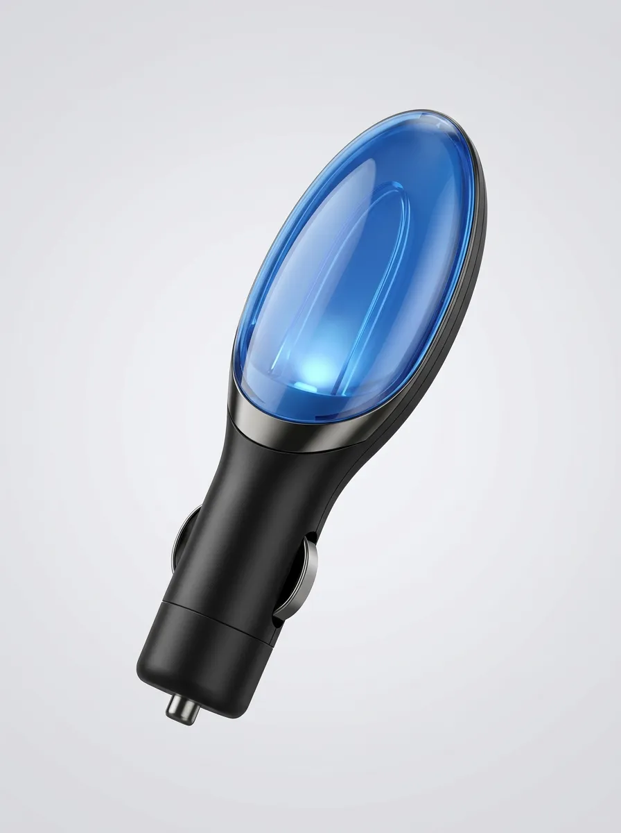 Blue LED Light Automotive Fuel Saver Adapter