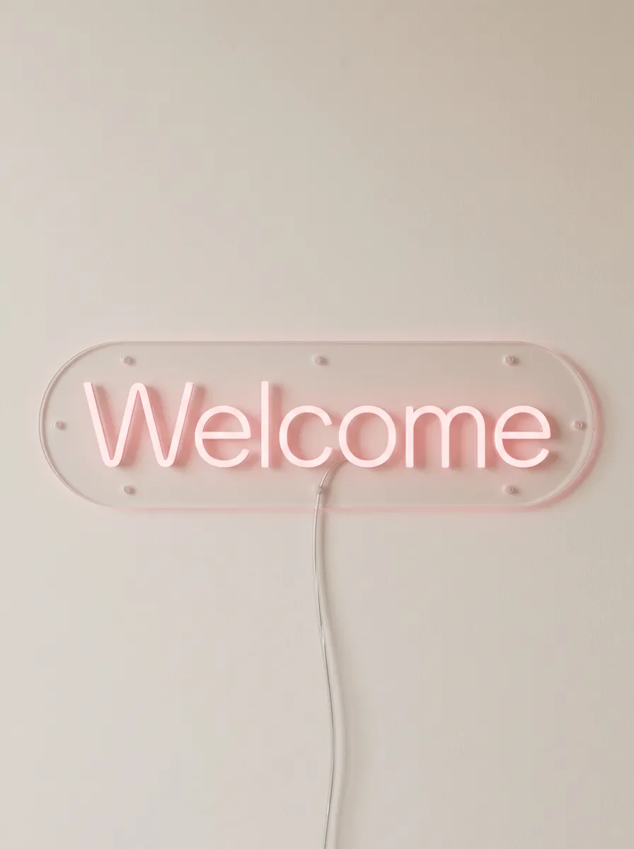 Portable Decorative Welcome Neon Sign