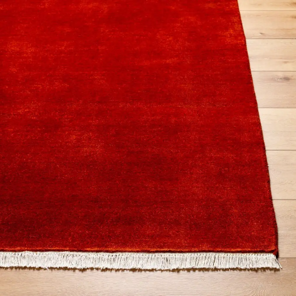 Hand-Loomed Wool Fringe Table Runner
