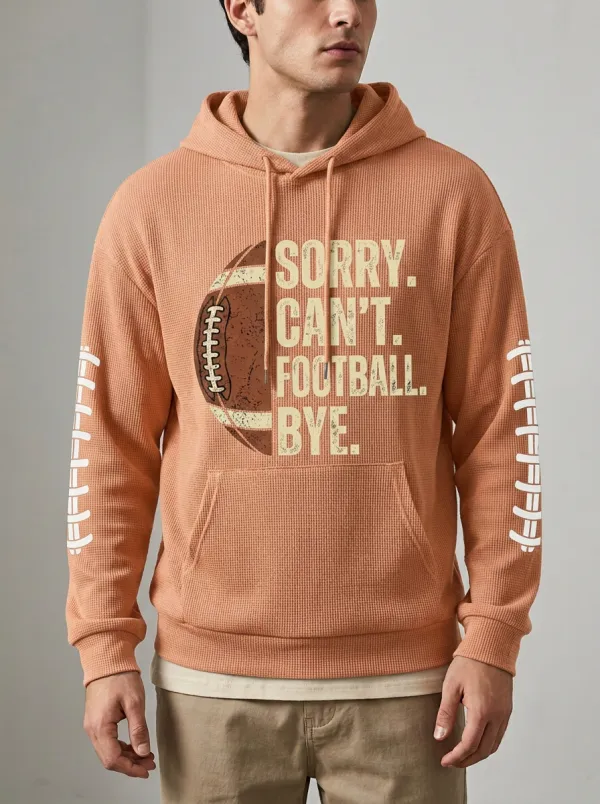 Football Graphic Casual Hoodie
