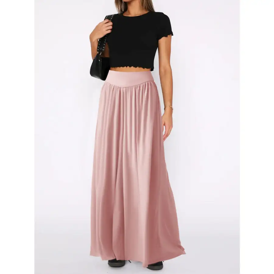 Relaxed High Waist Wide Leg Pants