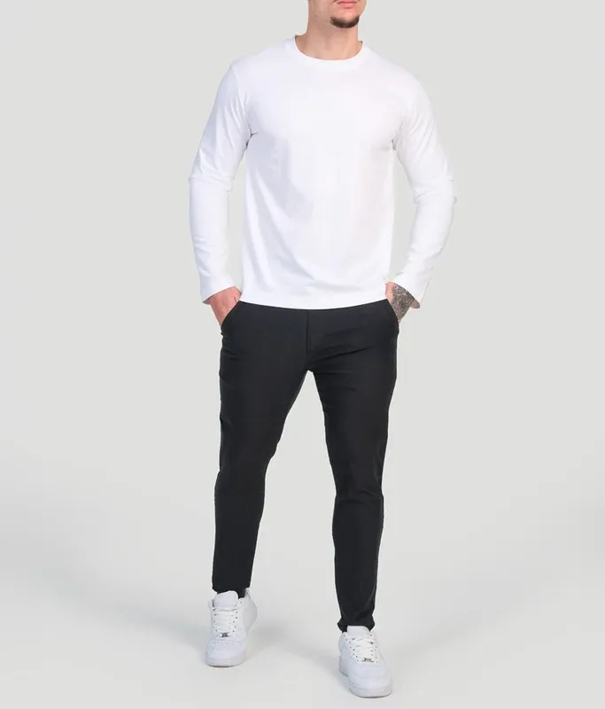 Black Slim Fit Stretch Pants