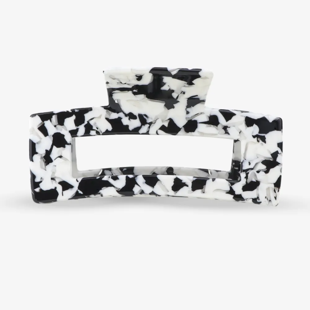 Clean Lined Rounded Marble Pattern Hair Clip