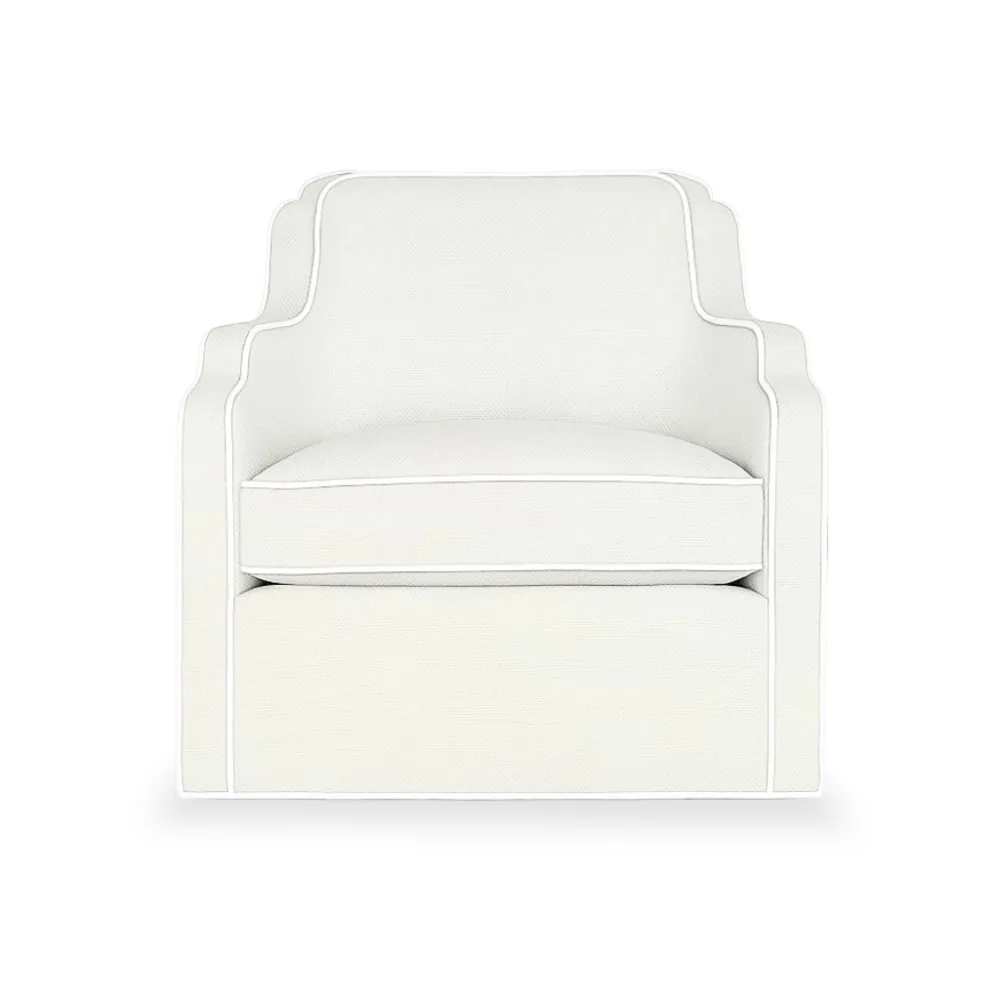 Scalloped Swivel Chair