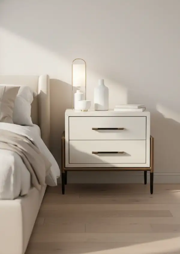 Acacia Veneer Drawer Nightstand