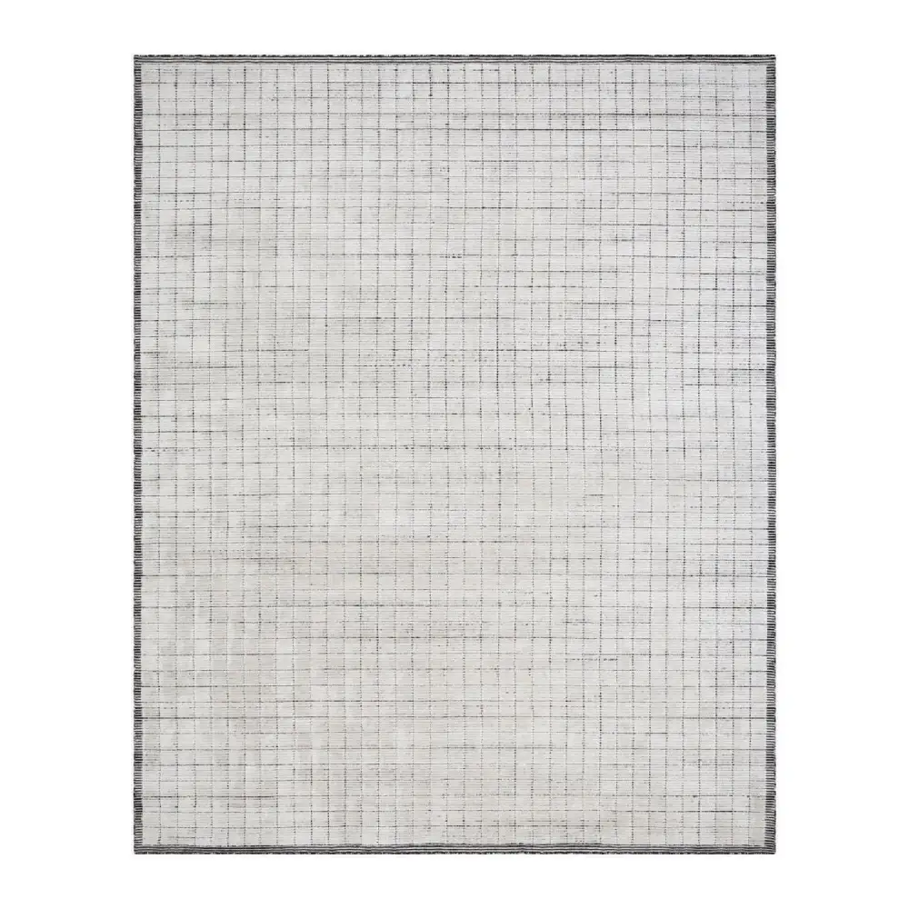 Hand-Loomed Square Pattern Carpet