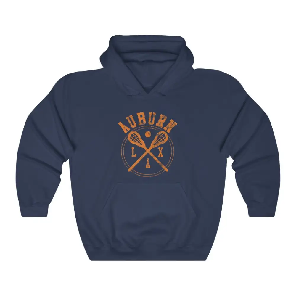 Relaxed Vintage Badge Lacrosse Graphic Pullover Hoodie