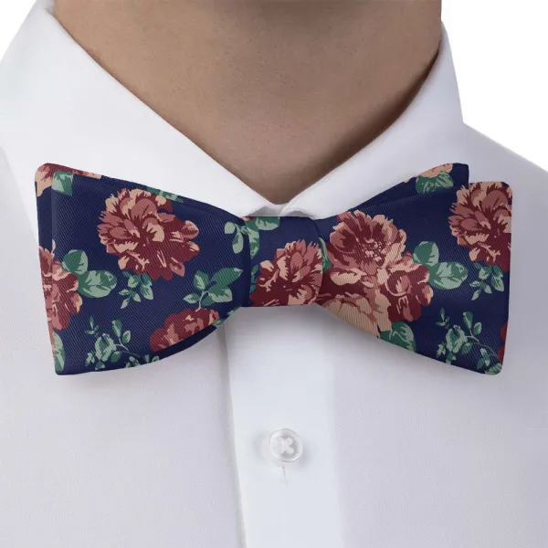 Sylvan Floral Motif Bow Tie