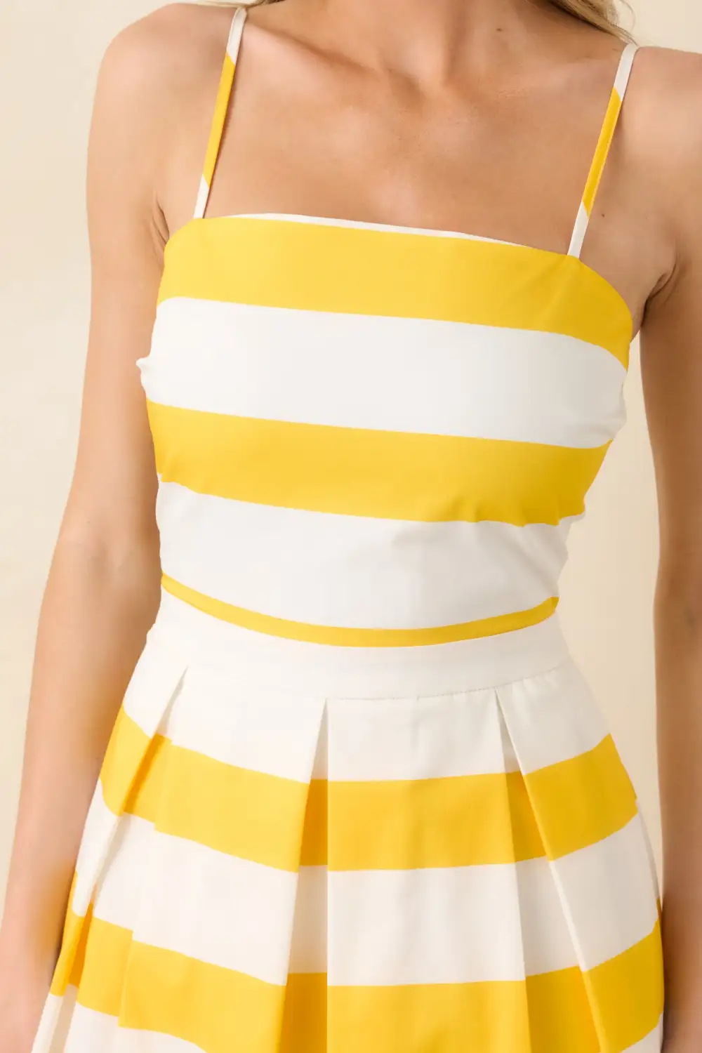 Striped Sleeveless Midi Dress