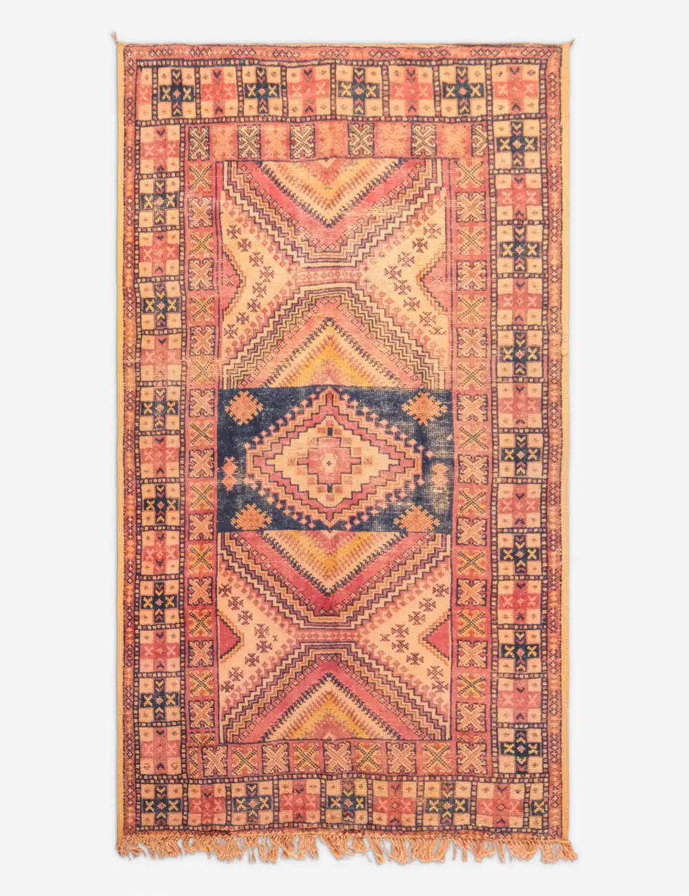 Distinctive Striking Moroccan Inspired Hand Knotted Wool Area Rug