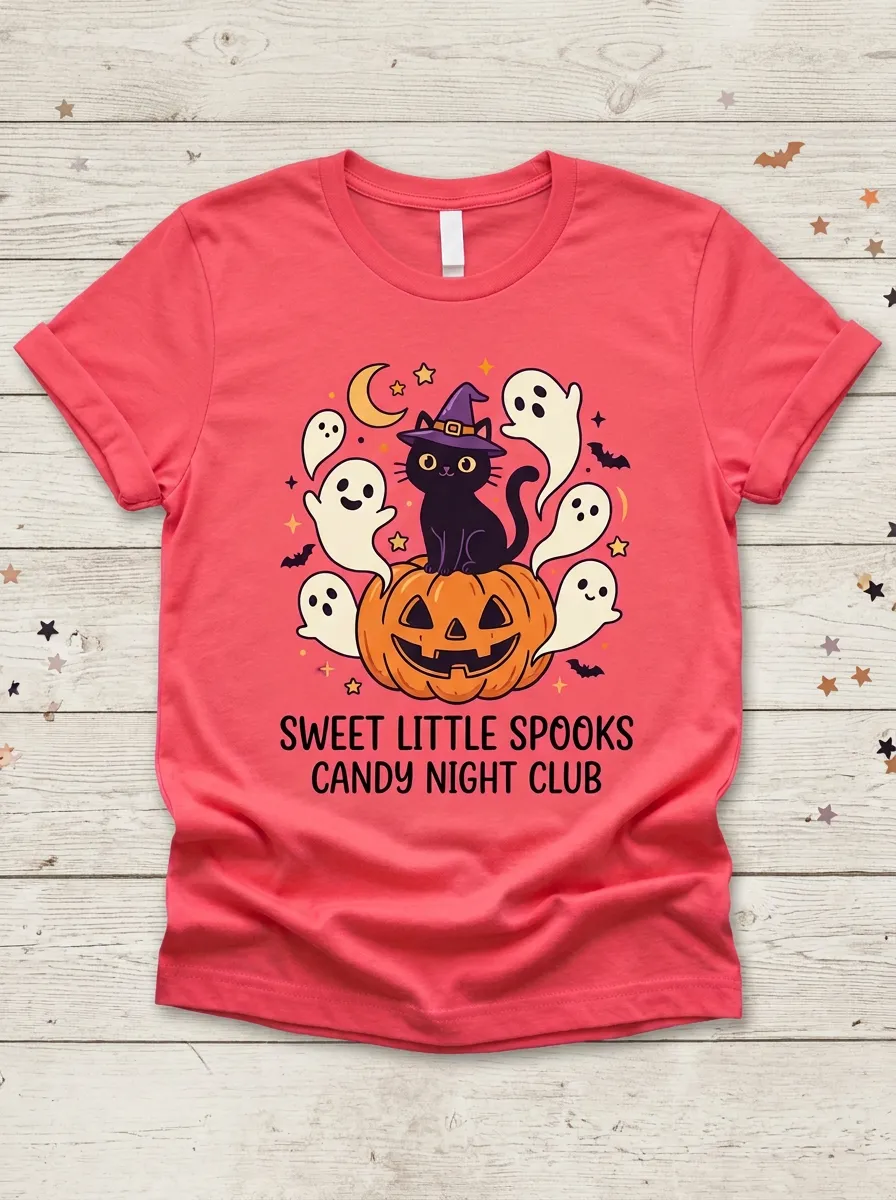Moonlit Halloween Graphic T-Shirt