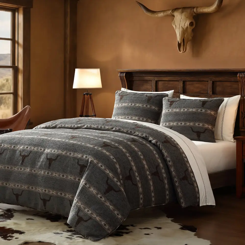 Animal Motif Geometric Duvet Cover Set