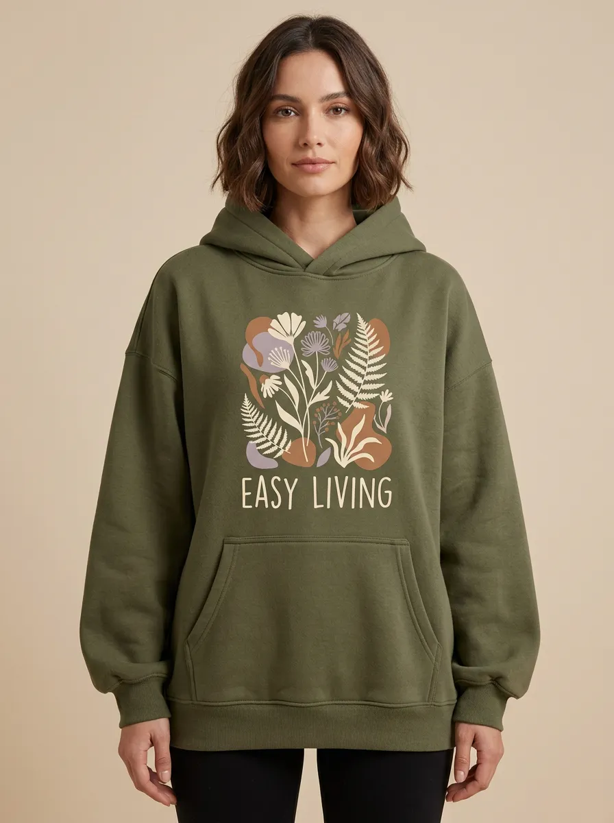 Botanical Nature Easy Living Hoodie