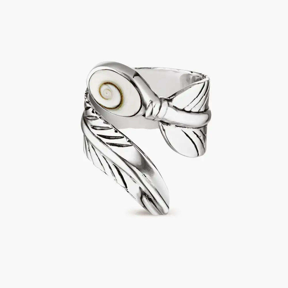 Shiva Shell Feather Wrap Ring