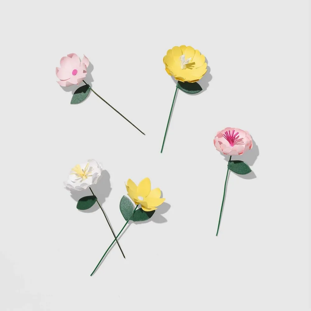 Floral Mini Cupcake Toppers