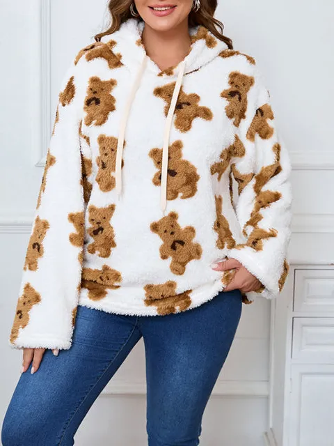 Pocketed Long-Sleeve Relaxed Knit Sweatshirt