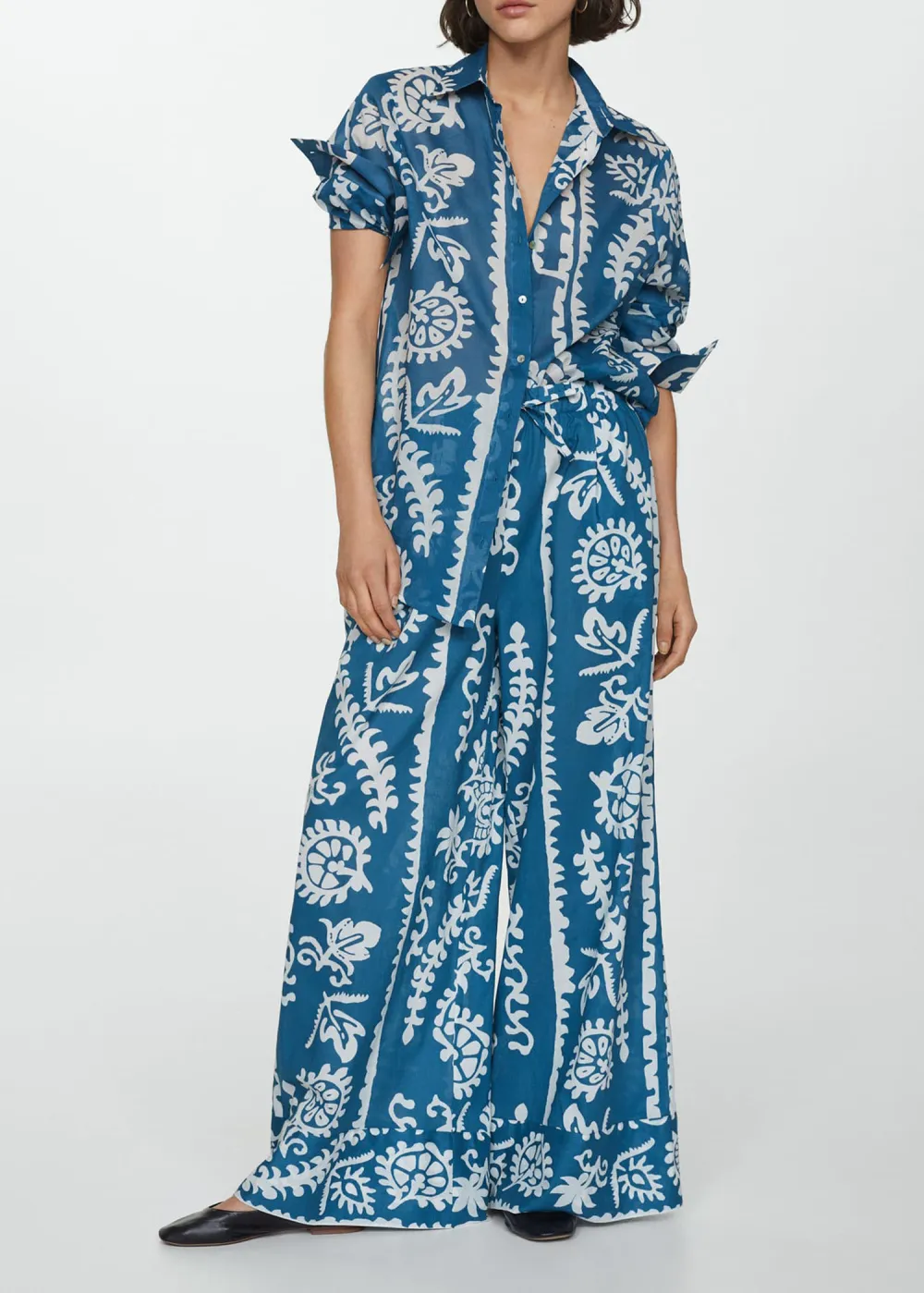 Wide Leg Printed Pants