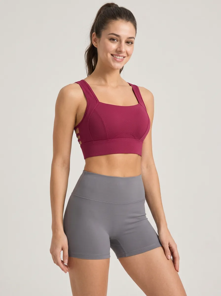 Women's Strappy Back Yoga Fitness Tank Style Bra