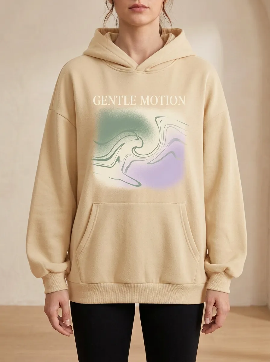 Gentle Motion Abstract Swirl Hoodie