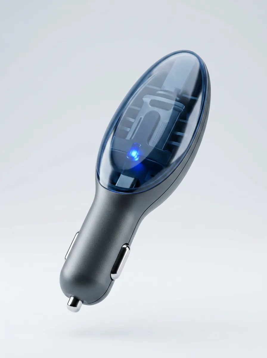 LED Transparent Shell Car Fuel Saver Electronic Plug-In Device