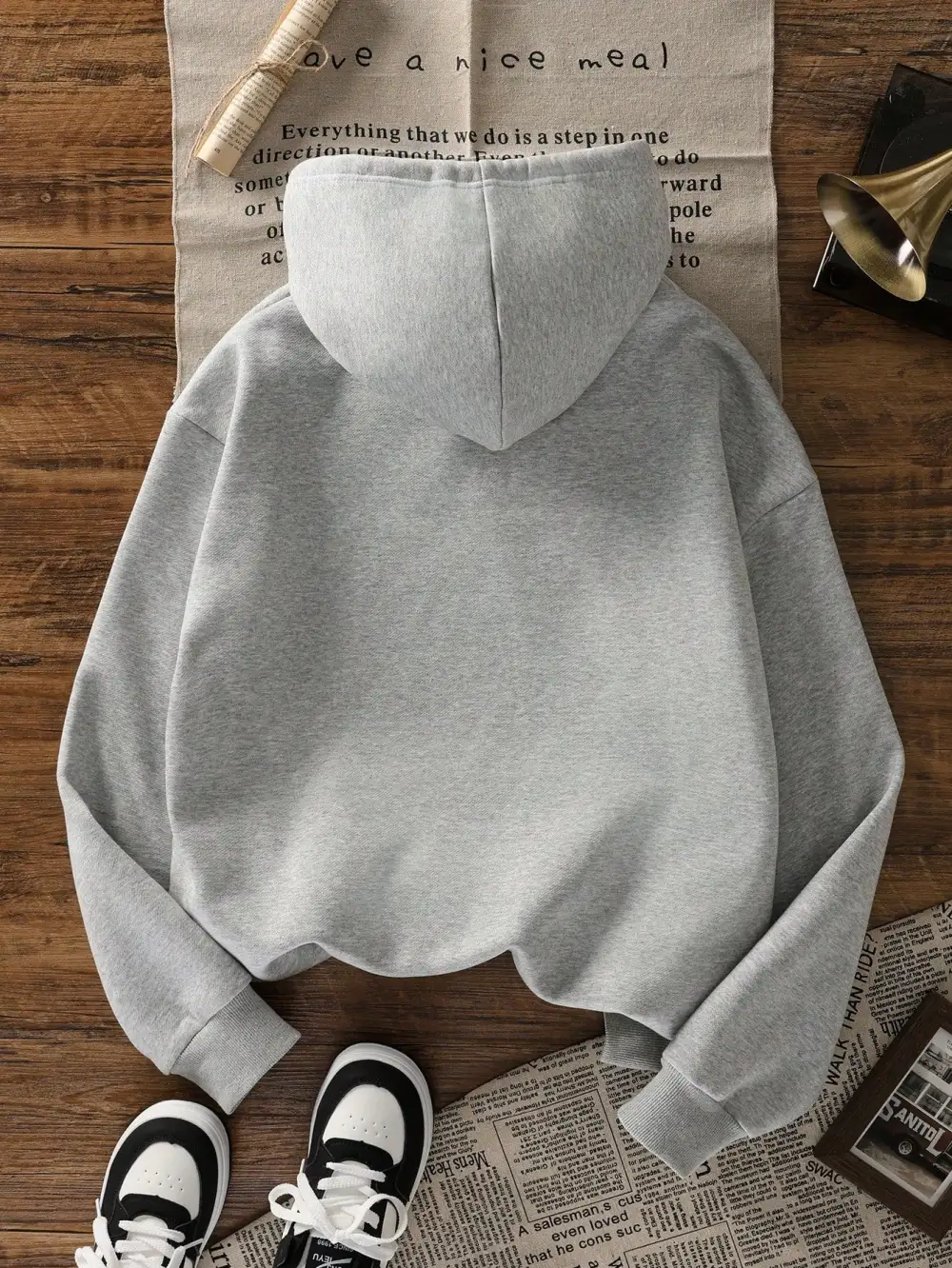 Gray Number 23 Casual Hoodie