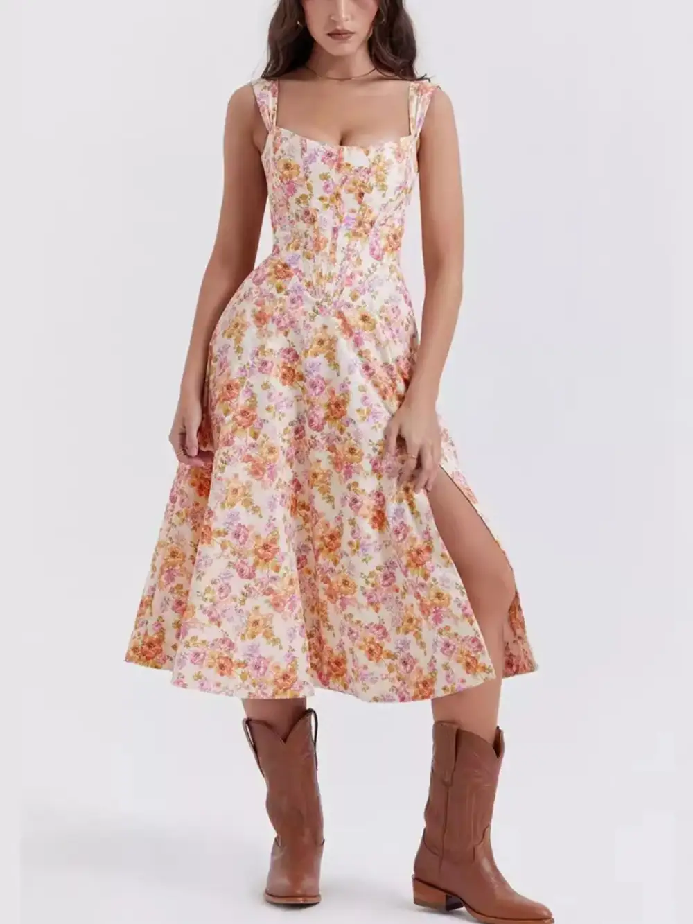 Midi Dress with Slit