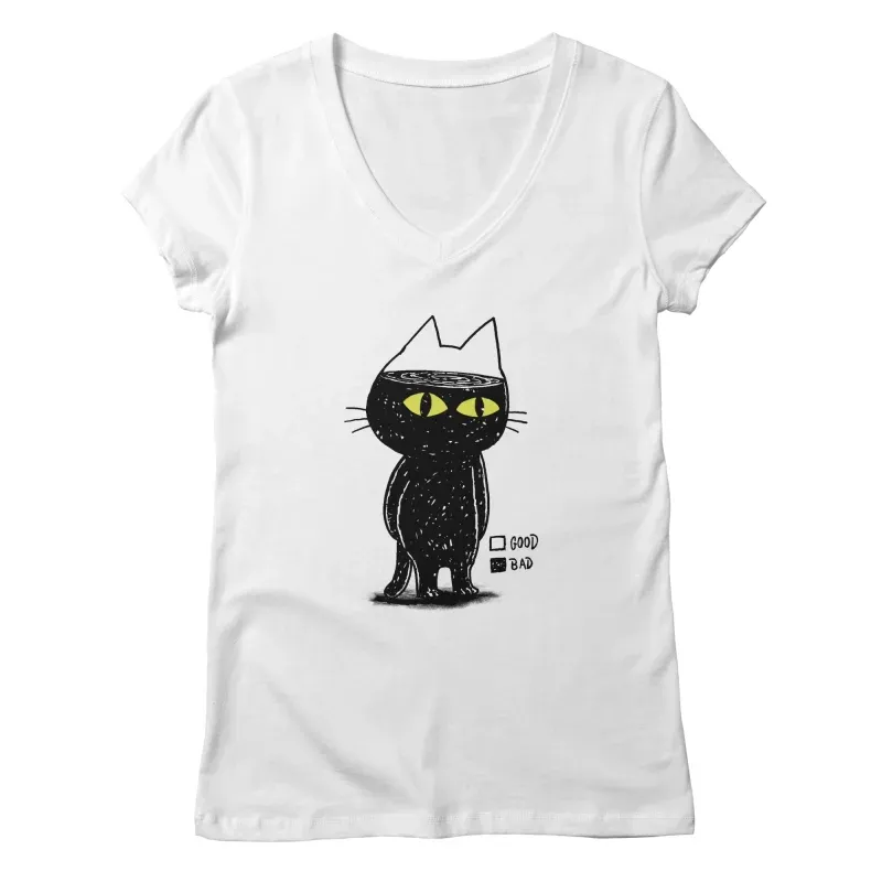 Bad Cat V-Neck Tee
