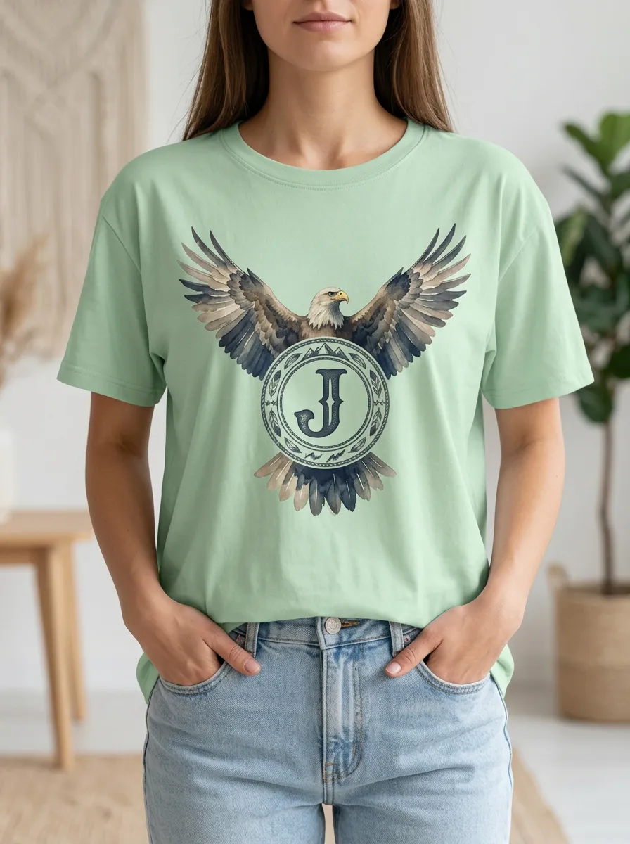 Women's Eagle Vintage Inspired Laurel Graphic T-Shirt