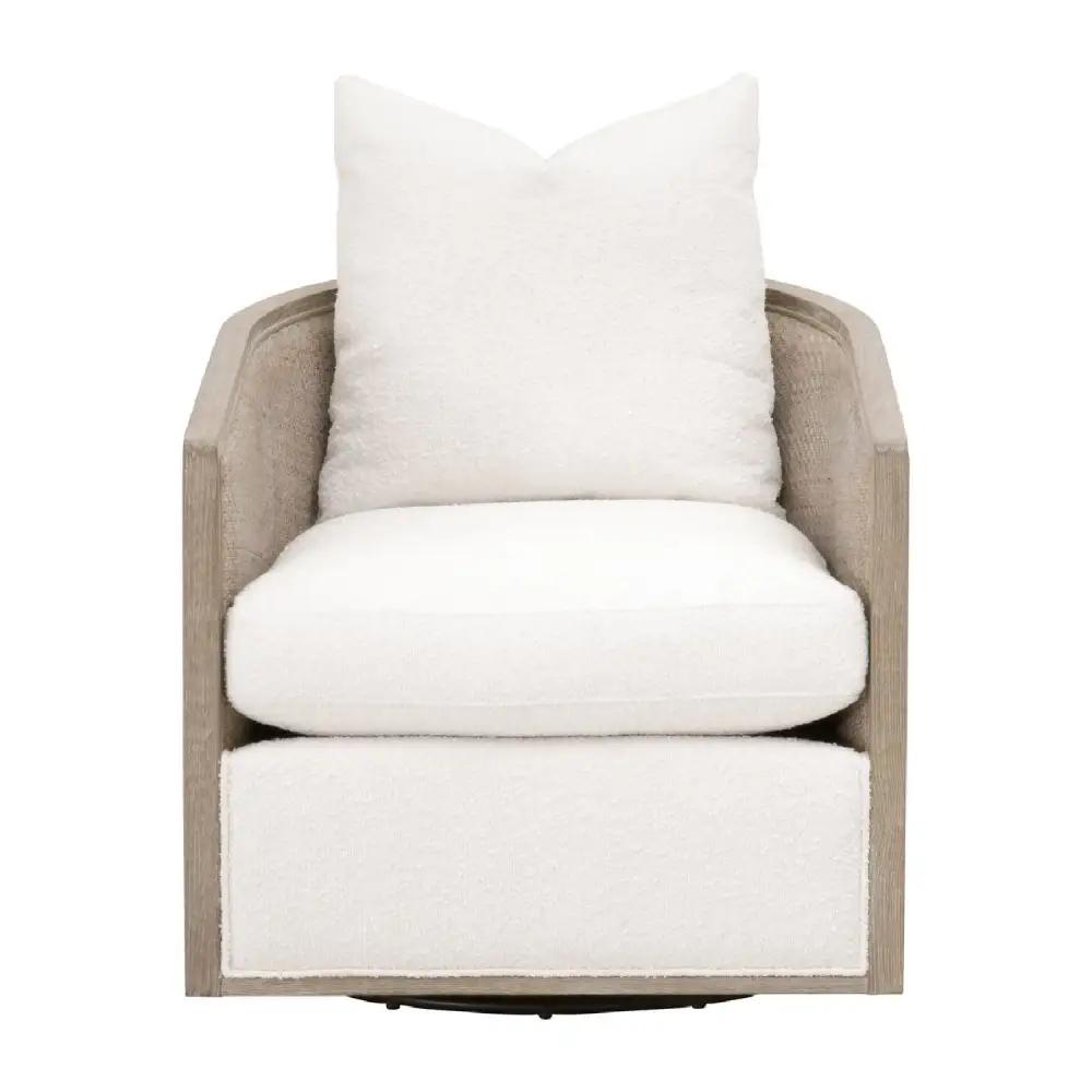 Curved Swivel Club Chair