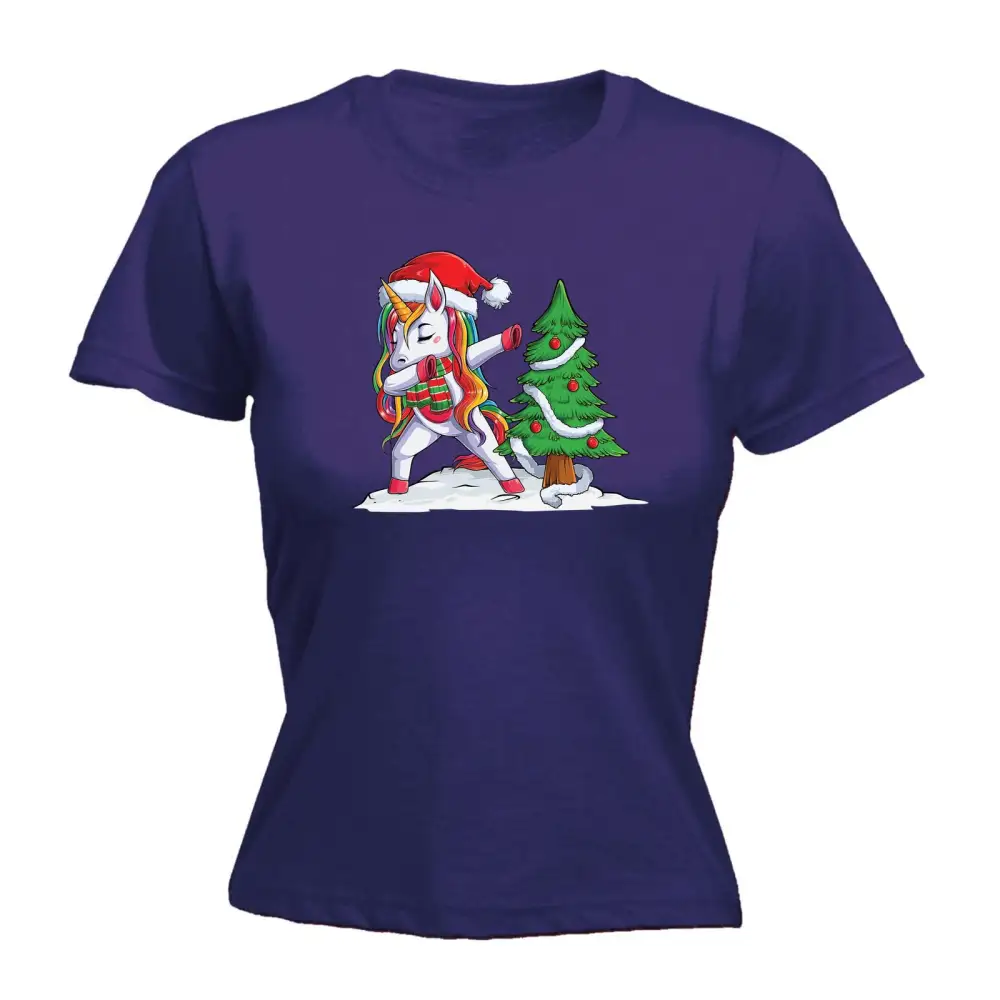 Unicorn Dab Graphic Fitted Tee