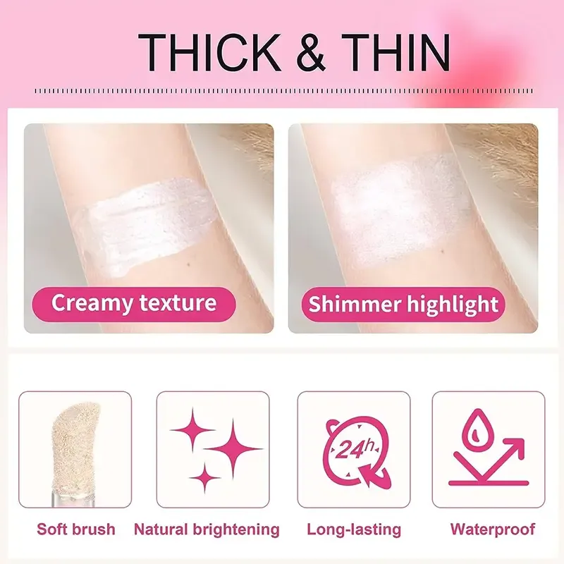 High Pigmented Multi-Color Shimmer Glitter Liquid Highlighter